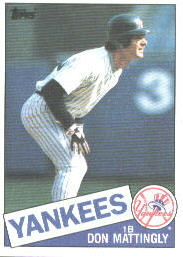 1985 Topps Baseball Cards      665     Don Mattingly